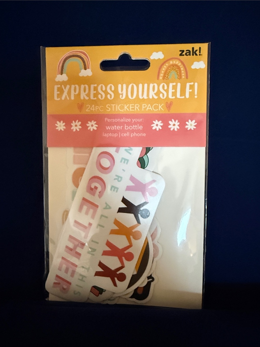 zak! Express Yourself! 24pc Sticker Pack Set of 2 Packs